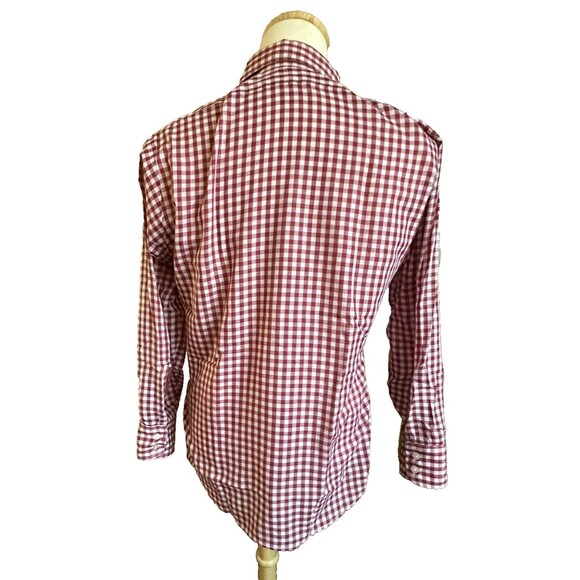Levis Vintage Red Tab Button Shirt Size Medium M Upside Down Tag Gingham Plaid - Picture 5 of 16